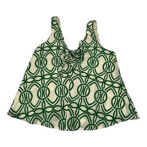 Anthropologie Maeve | Green‎ & Cream  Lined Tank Size Extra Small ECU